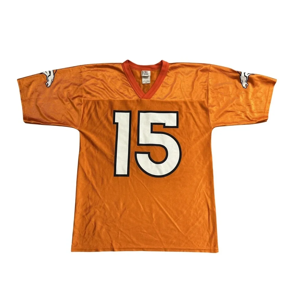 NFL Team Apparel Tim Tebow Denver Broncos Jersey‎ Mens M Orange Excellent #15